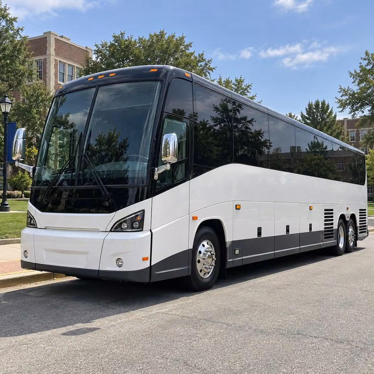charter bus rentals in west des moines for large prom groups and school organizations