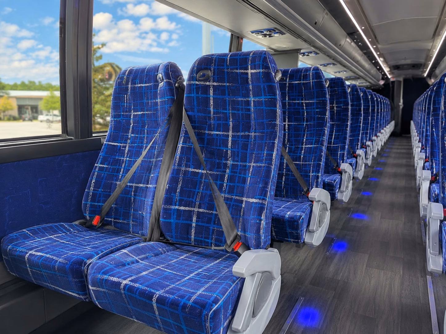 west des moines charter bus interior